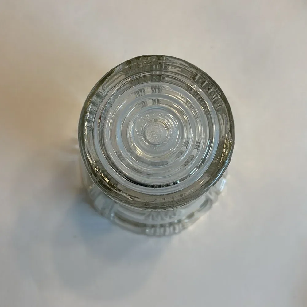 Vintage Anchor Hocking Clear Basket Weave Glass Vase Prismatic Criss Cross